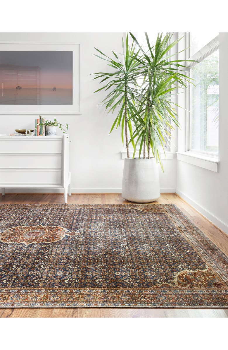 LOLOI II Layla Rug - Cobalt Blue/Spice, Alternate, color, Cobalt Blue / Spice