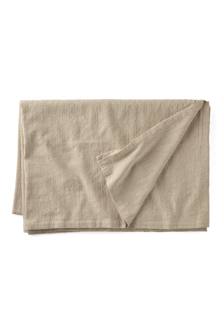 Toro Canyon Organic Cotton Tablecloth, Main, color, NUTMEG