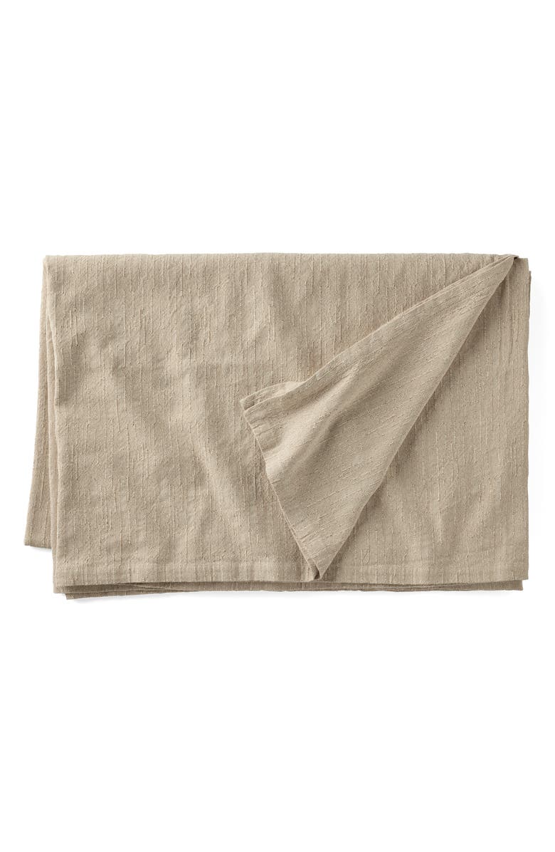 Coyuchi Toro Canyon Organic Cotton Tablecloth, Main, color, Nutmeg