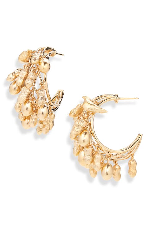 Lucky Charms Golden Hoop Earrings