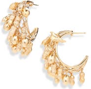 Givenchy Lucky Charms Golden Hoop Earrings