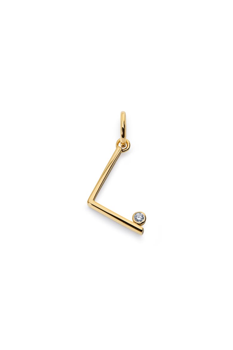 Lab Grown Diamond Initial Pendant, Main, color, 18K GOLD VERMEIL / DIAMOND