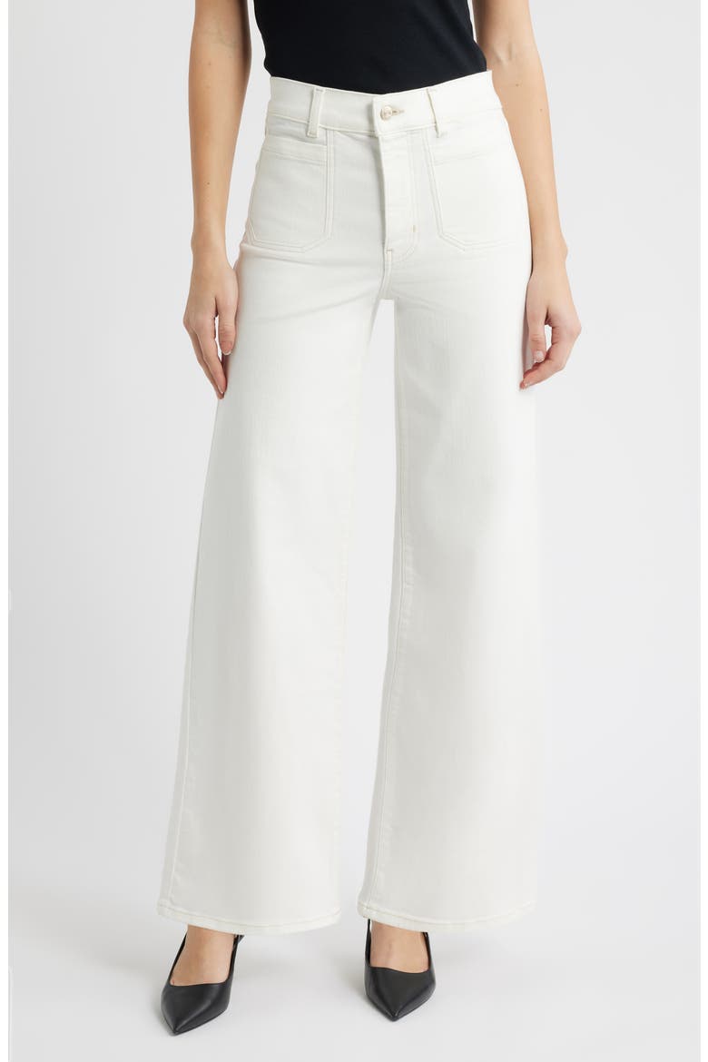 Le Slim Palazzo Patch Pocket High Waist Wide Leg Jeans, Main, color, AU NATURAL CLEAN