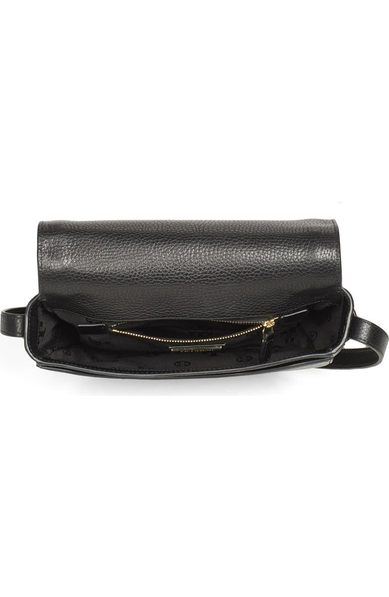 Tory Burch 'Serif T' Leather Saddle Bag, Alternate, color,