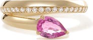 VALANI ATELIER Elegance Diamond Pavé & Pink Sapphire Coil Ring