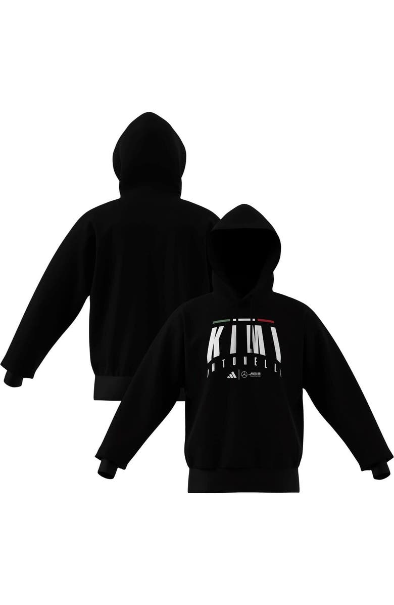adidas Men's adidas Kimi Antonelli Black Mercedes-AMG Petronas F1 Team Driver Wear Pullover Hoodie, Main, color,