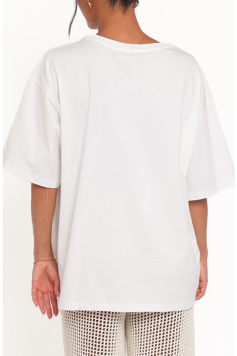 Par La Mer Oversize Cotton Graphic T-Shirt, Alternate, color, WHITE
