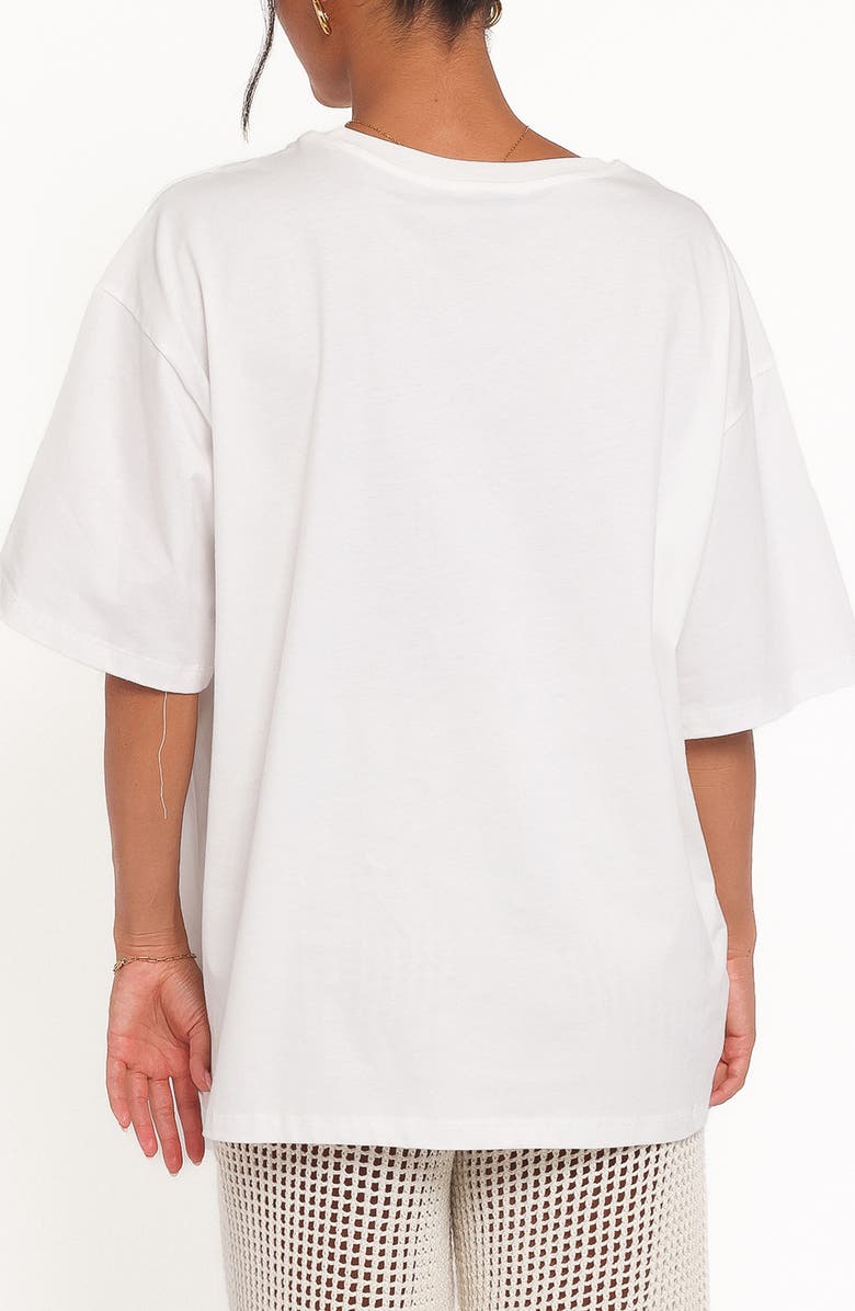 Petal & Pup Par La Mer Oversize Cotton Graphic T-Shirt, Alternate, color, White