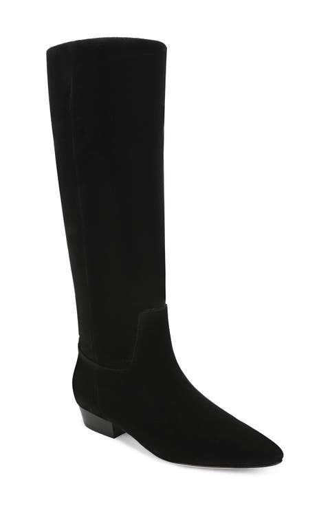 Gabrielle Snake Embossed Leather Knee High Boot