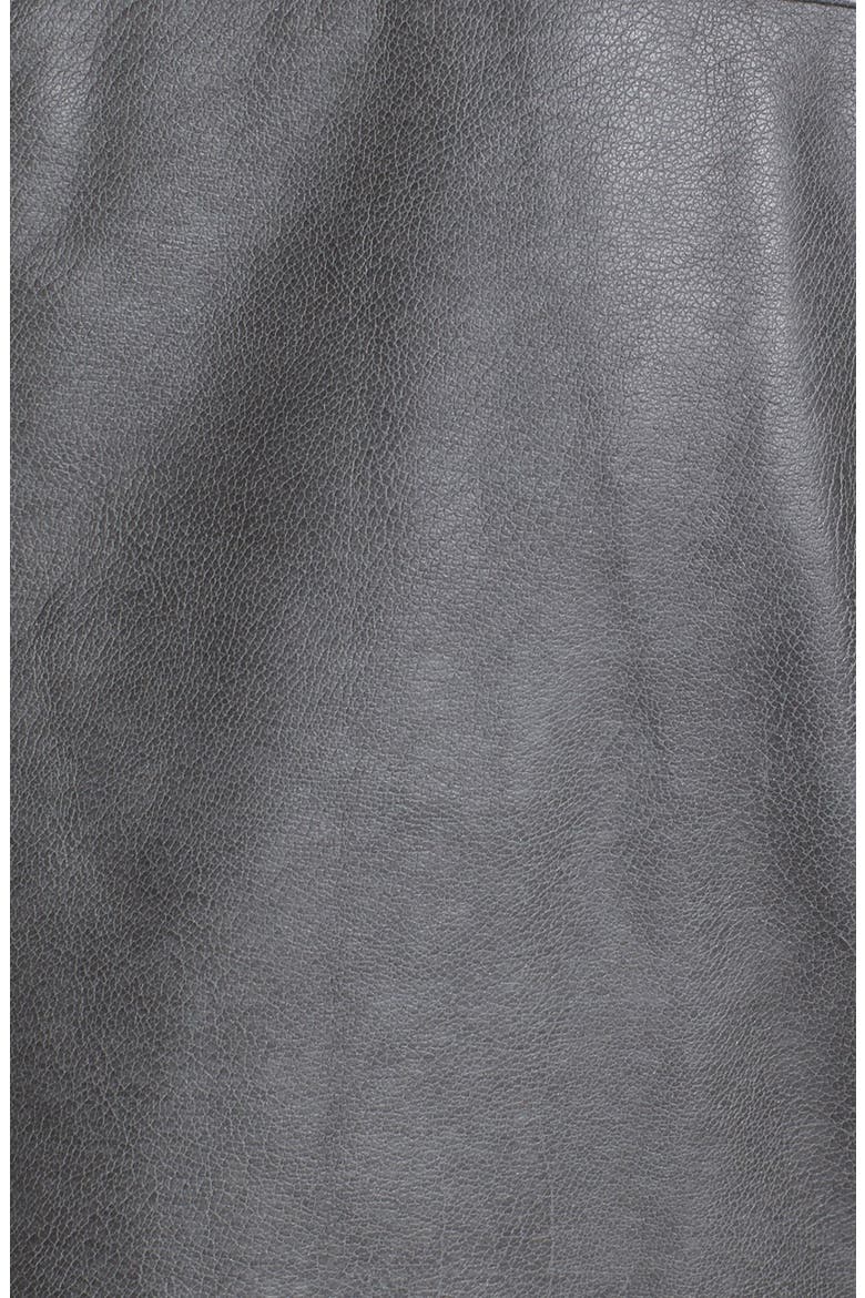 'Trey' Faux Leather Moto Jacket, Alternate, color, DARK GREY