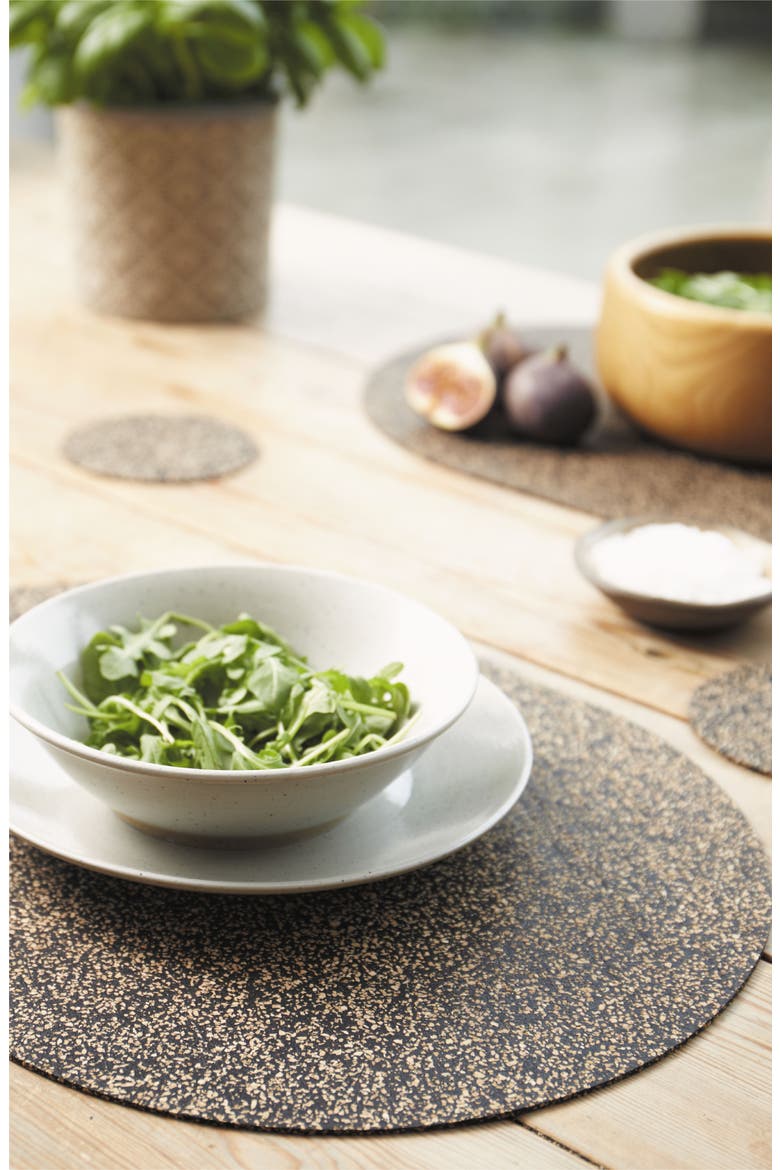 Dash Oval Placemats Set of 6, Alternate, color, Natural Cork