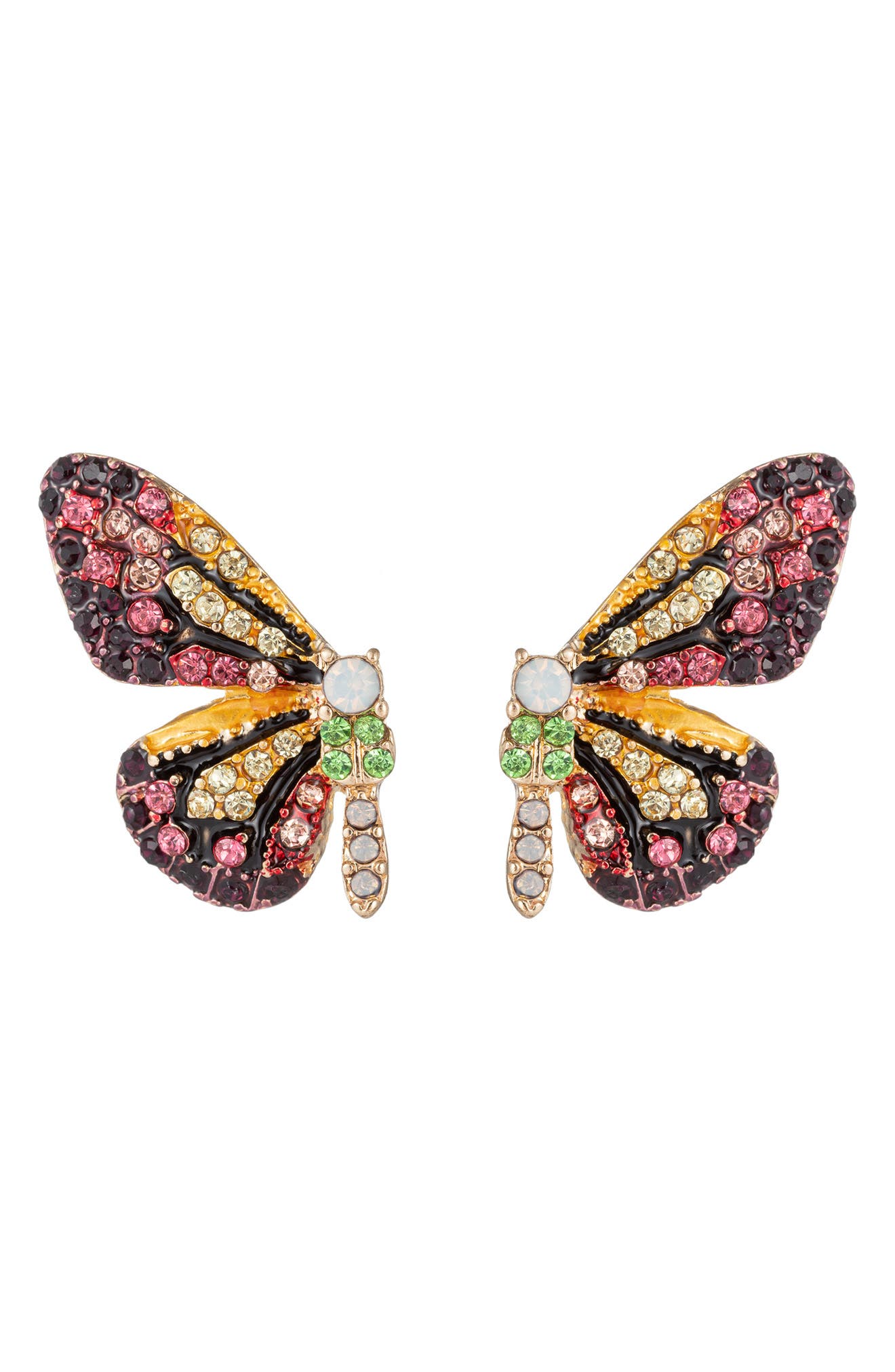 EYE CANDY LOS ANGELES Luxe Collection Monarch Orange Butterfly Earrings