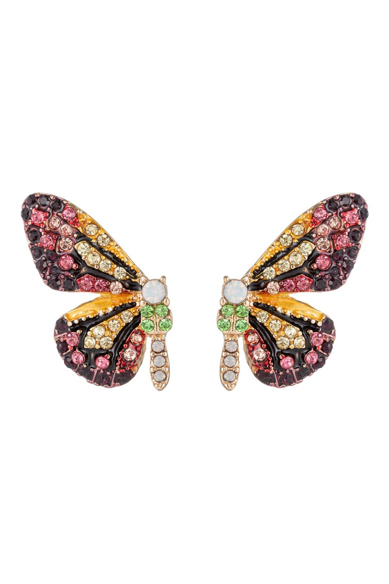 Luxe Collection Monarch Orange Butterfly Earrings, Main, color, ORANGE