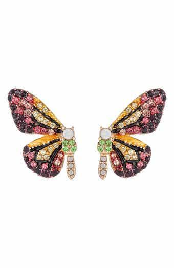 EYE CANDY LOS ANGELES Luxe Collection Monarch Orange Butterfly Earrings