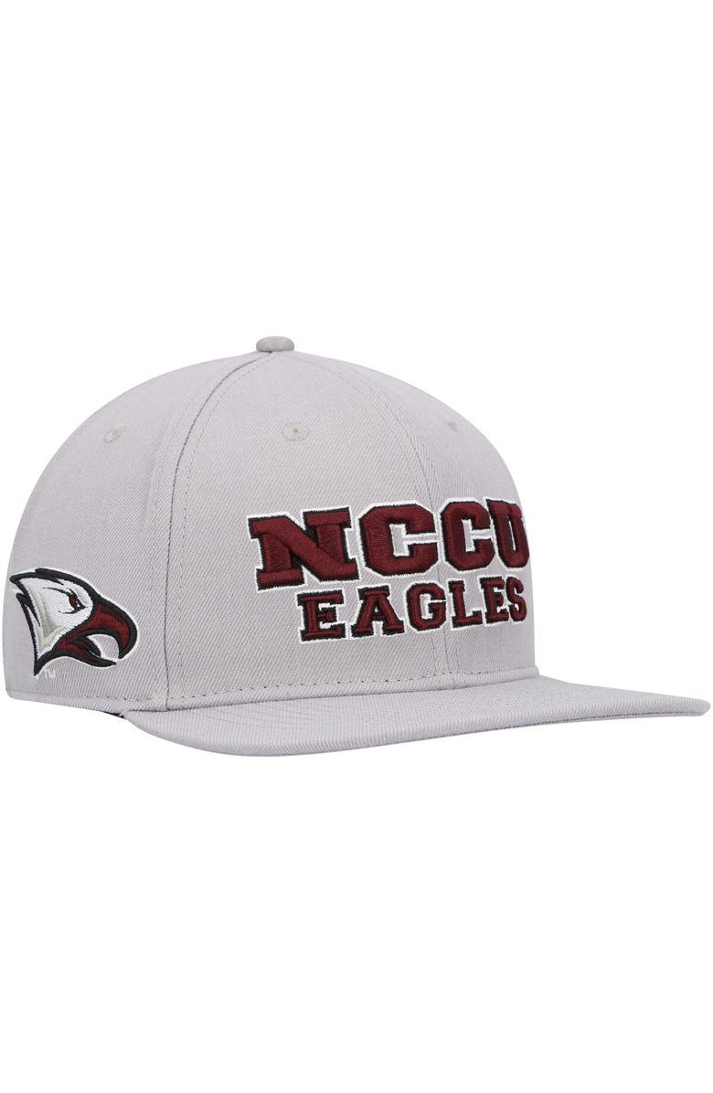 PRO STANDARD Men's Pro Standard  Gray North Carolina Central Eagles Evergreen NCCU Snapback Hat, Main, color, 
