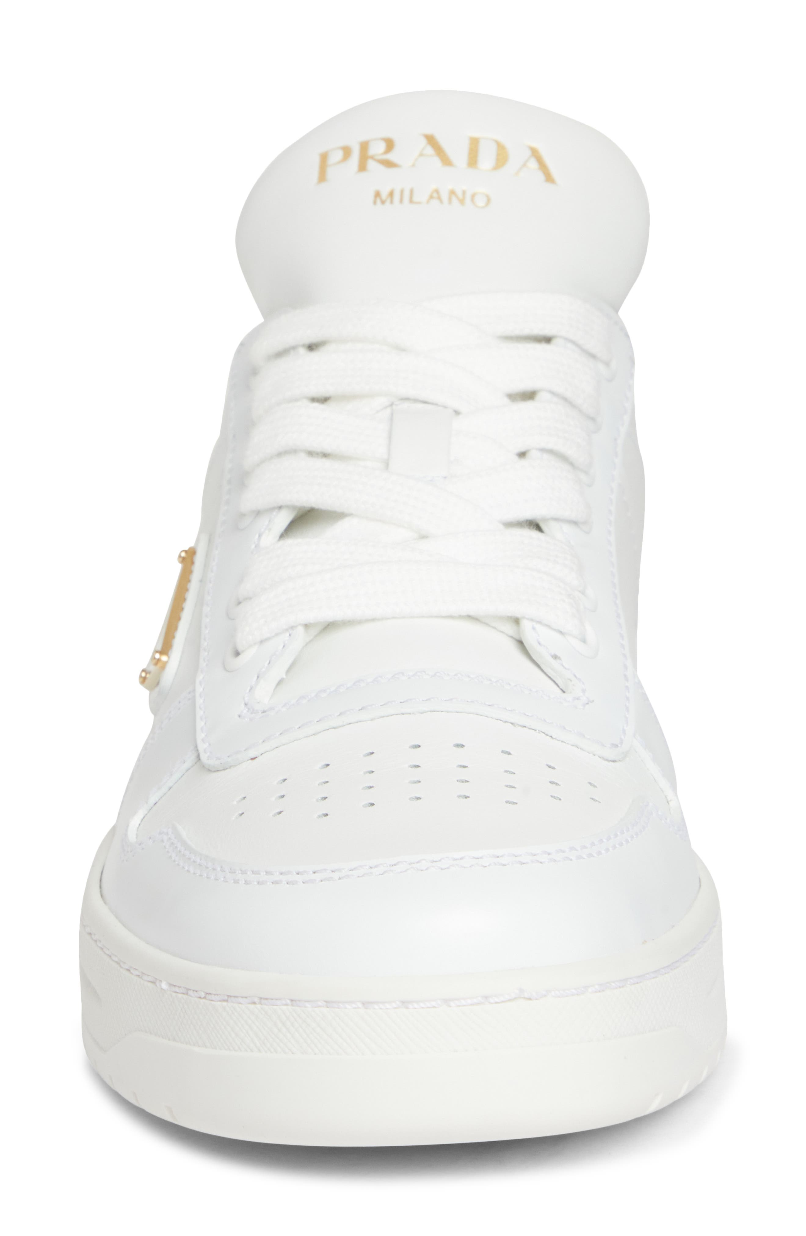 Prada Downtown Logo Low Top Sneaker, Alternate, color, 