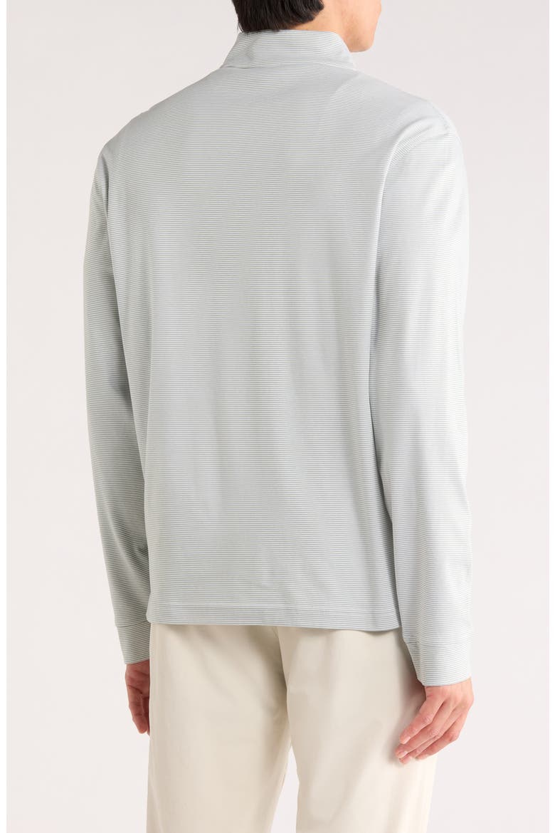 Stripe Quarter Zip Pullover Sweater, Alternate, color, WHITE/ SAGE
