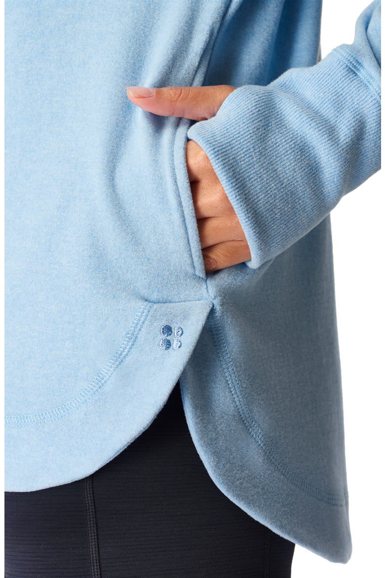 Escape Fleece Hoodie, Alternate, color, AIR BLUE