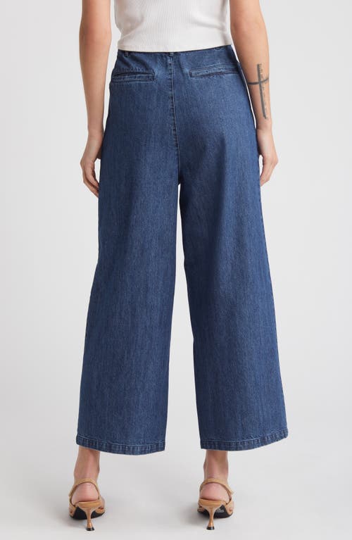 Cleobella Nigel Crop Wide Leg Jeans In Medium Denim