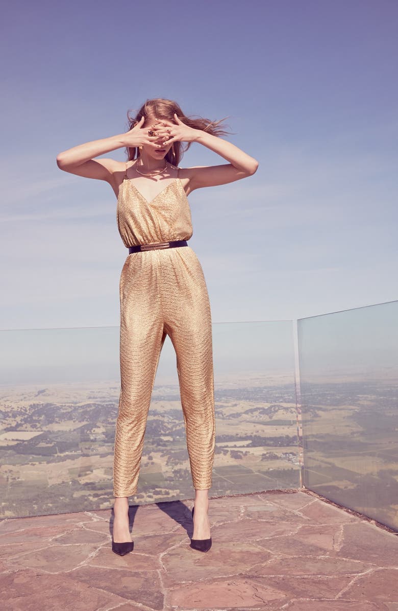 ASTR the Label ASTR Wrap Front Jumpsuit, Alternate, color, 