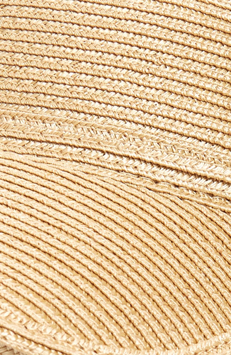 Saint Laurent Scarf Tie Straw Visor, Alternate, color, 