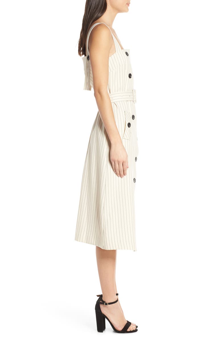 CAARA Lody Button Front Belted Midi Dress, Alternate, color,