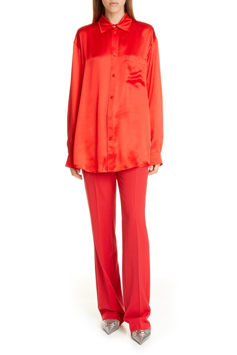 Straight Leg Stretch Twill Trousers, Alternate, color, MASAI RED