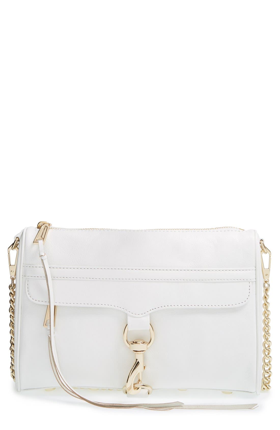 'MAC' Convertible Crossbody Bag, Main, color, WHITE/ LIGHT GOLD