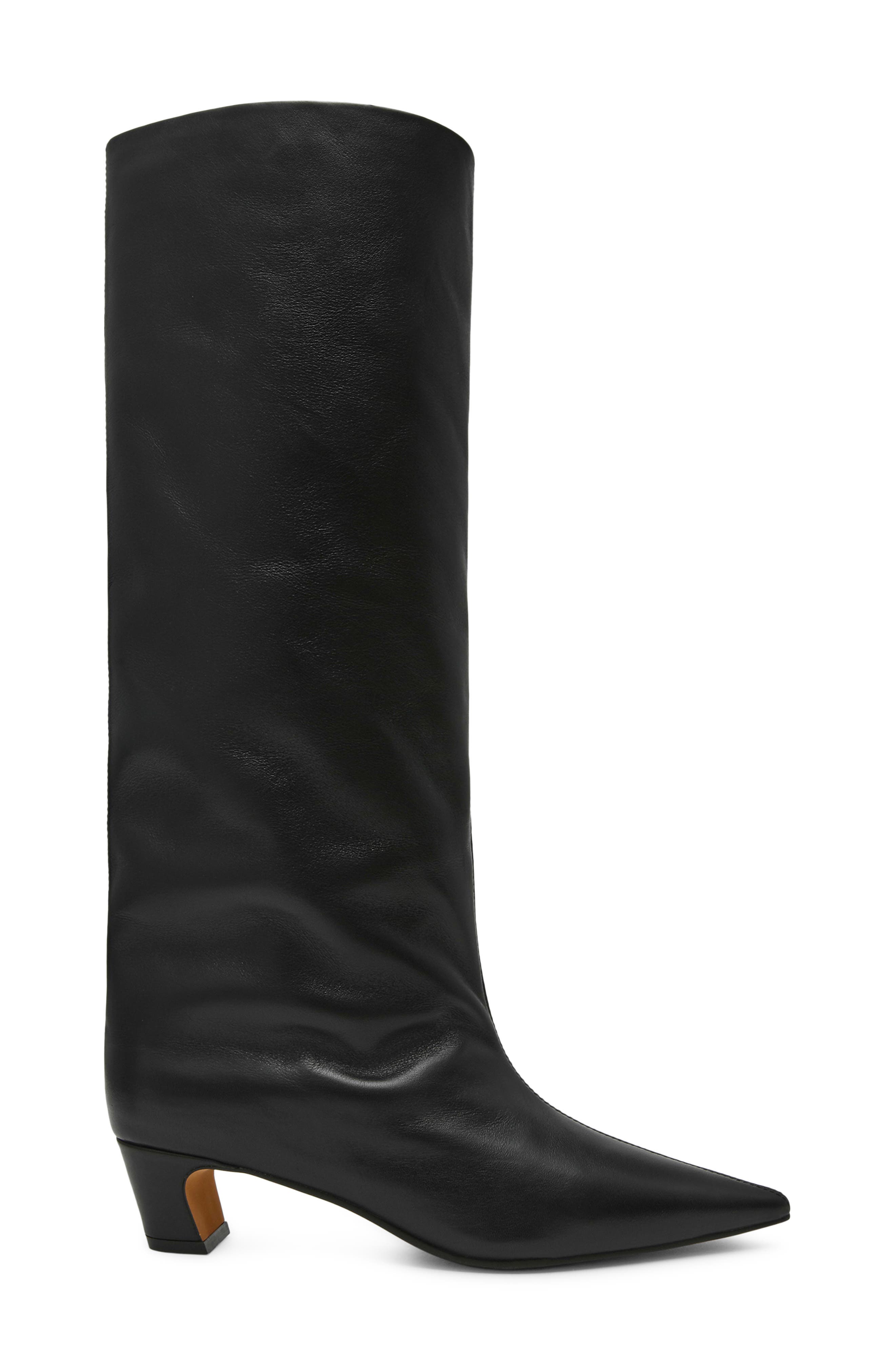 Brax Pointed Toe Boot, Alternate, color, BLACK LEATHER