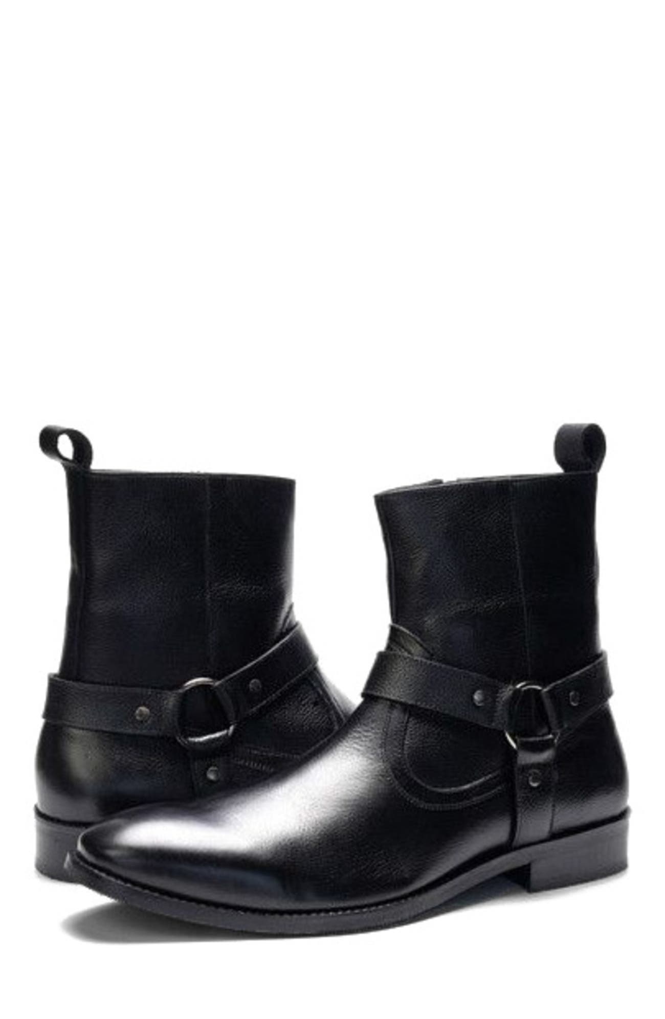 A. Veer Westin Harness Boot, Alternate, color, Black Leather
