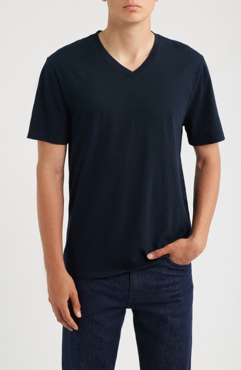 Regular Fit Garment Dyed V-Neck T-Shirt
