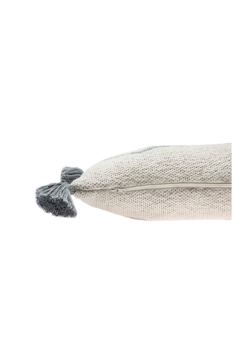 Oasis Tassel Knit Accent Pillow, Alternate, color, GREY