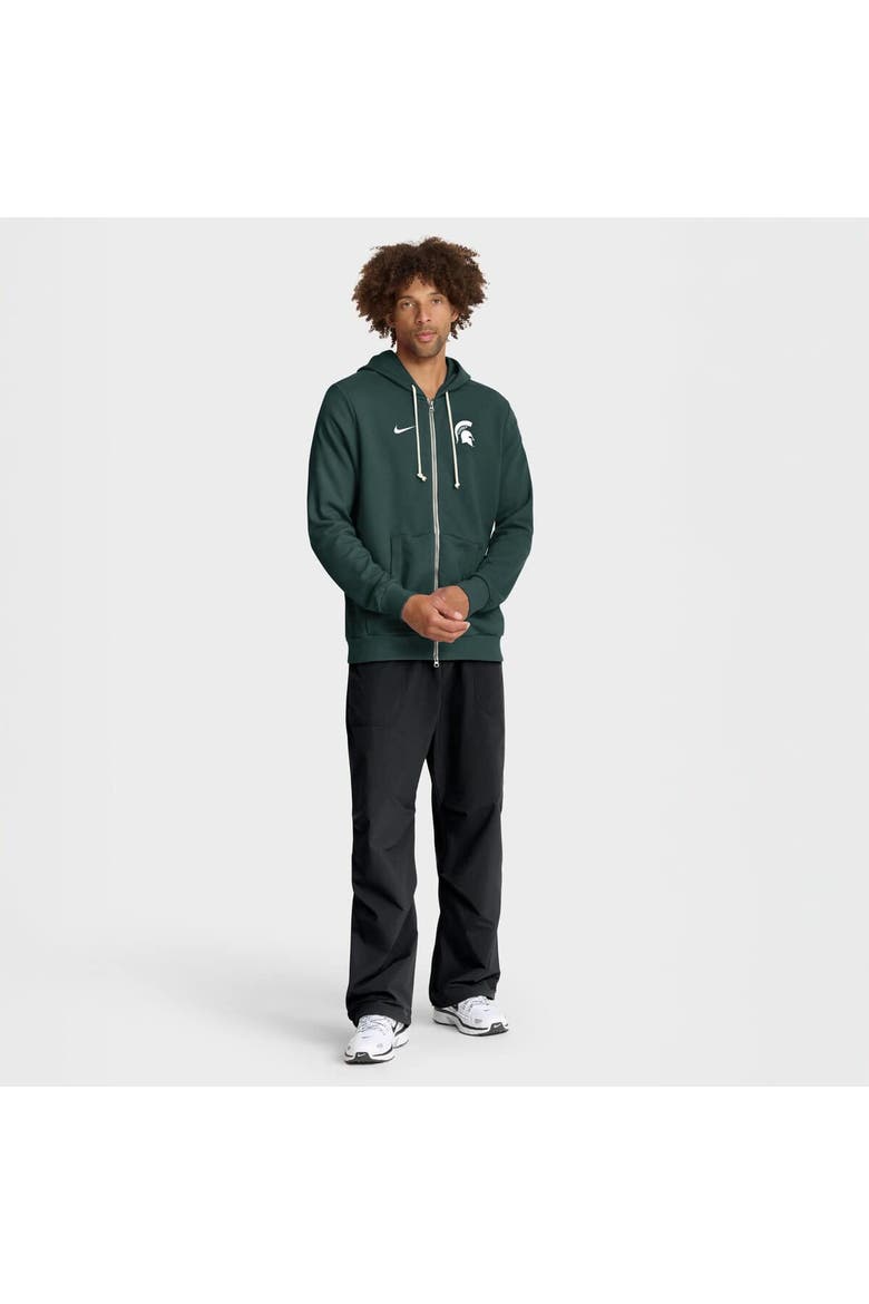 Men's Nike Green Michigan State Spartans 2025 Sideline Standard Issue Dri-FIT Full-Zip Hoodie, Alternate, color, Green