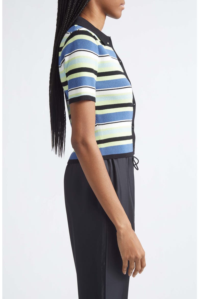 Shae Button Front Polo, Alternate, color, OCEAN/ KEYLIME MULTI
