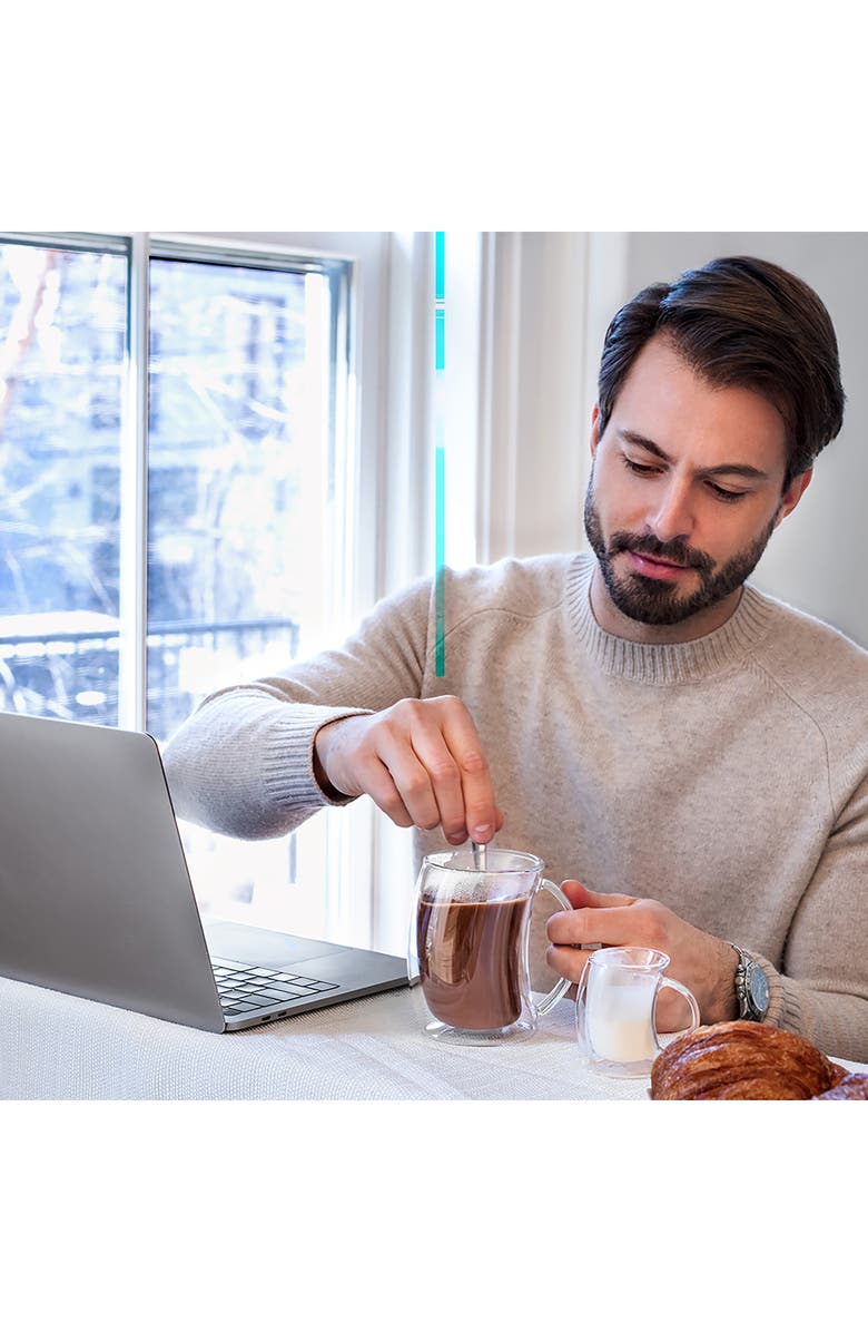 JoyJolt Caleo Double Wall Latte Glass - Set of 2, Alternate, color, Clear
