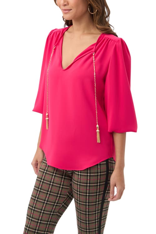 Trina Turk Morabi Chain Link Hardware Top In Pink