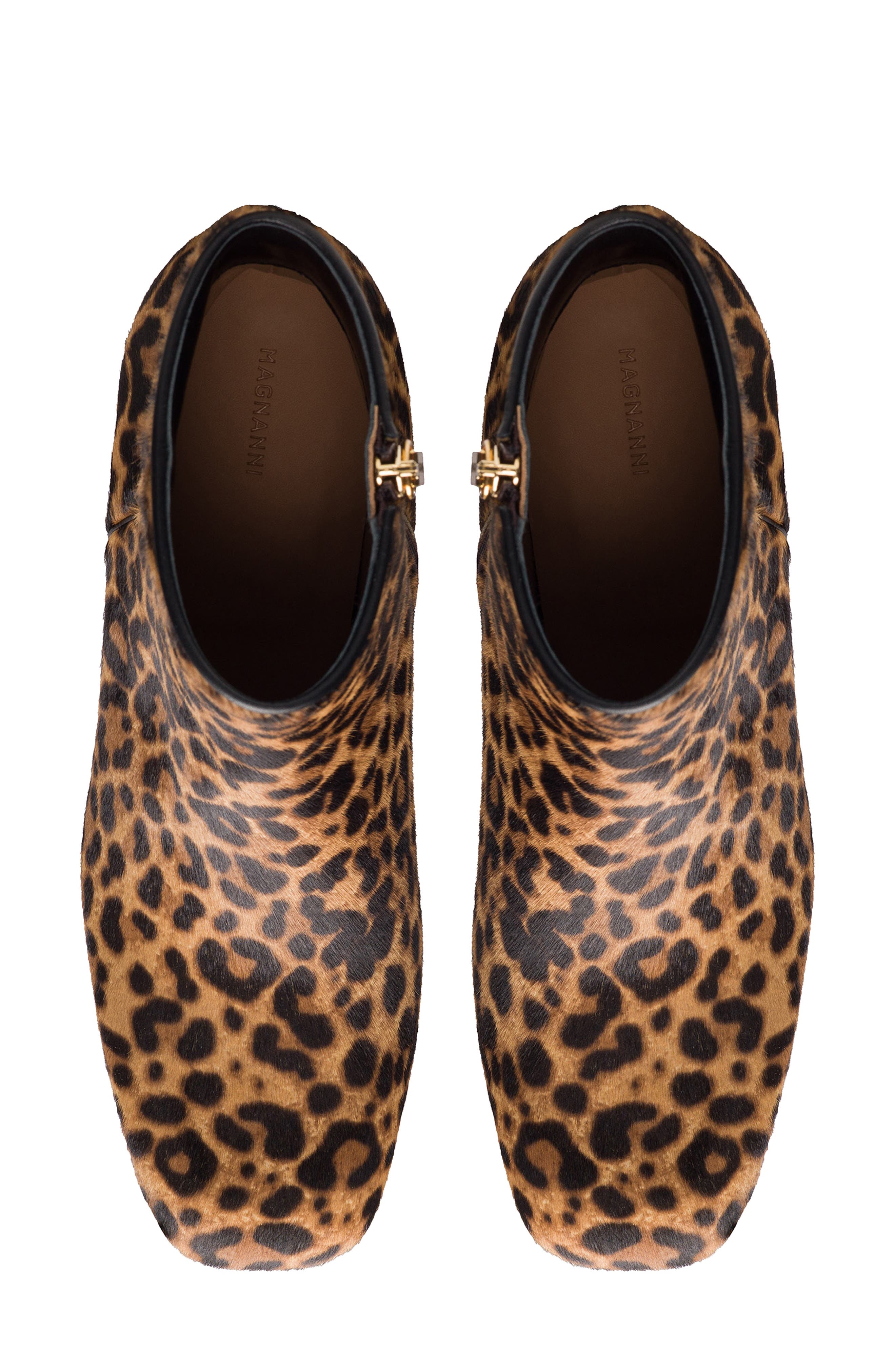 Magnanni Elayne Genuine Calf Hair Bootie, Alternate, color, Leopard