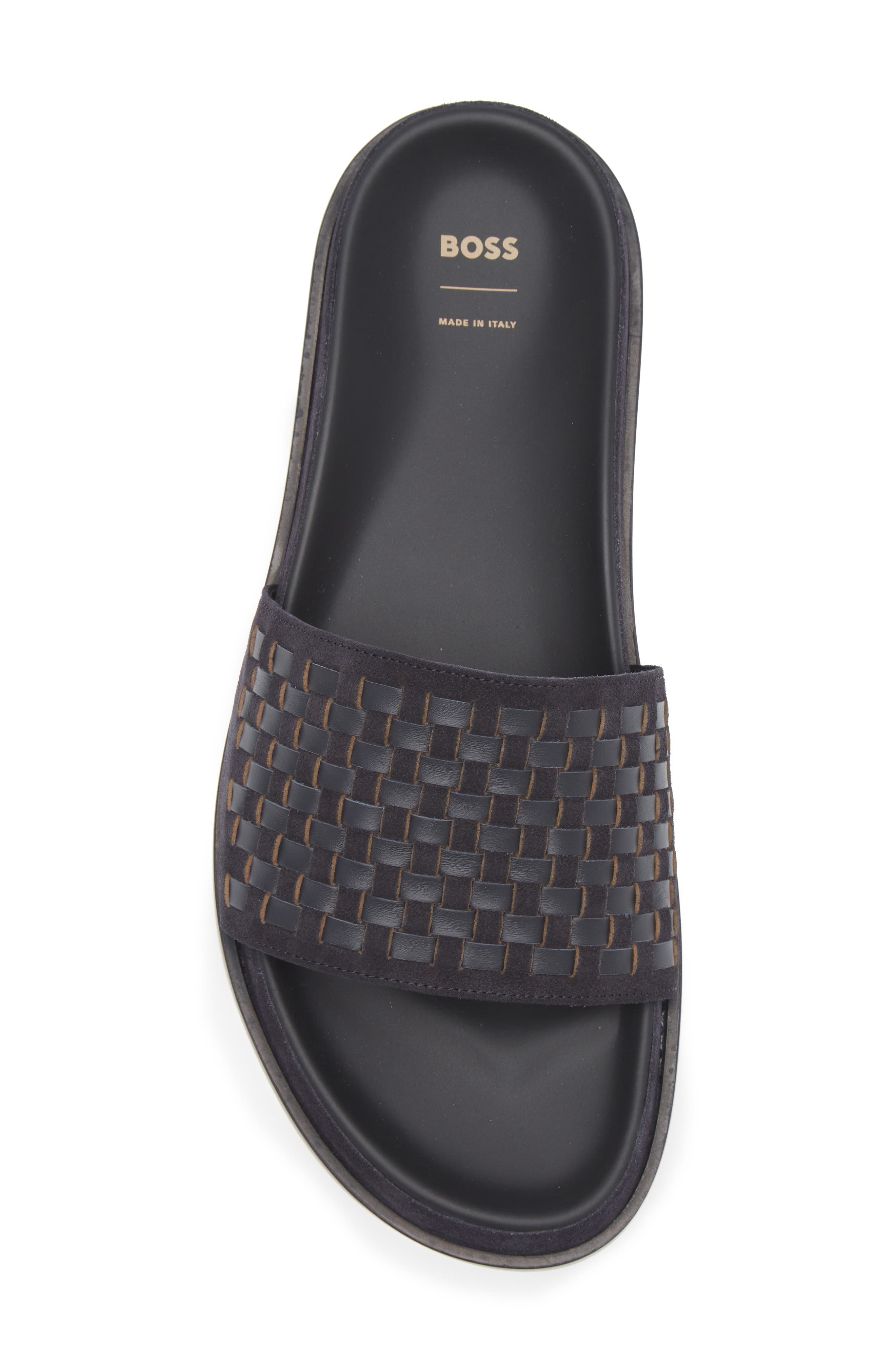 BOSS Woven Slide Sandal, Alternate, color, 