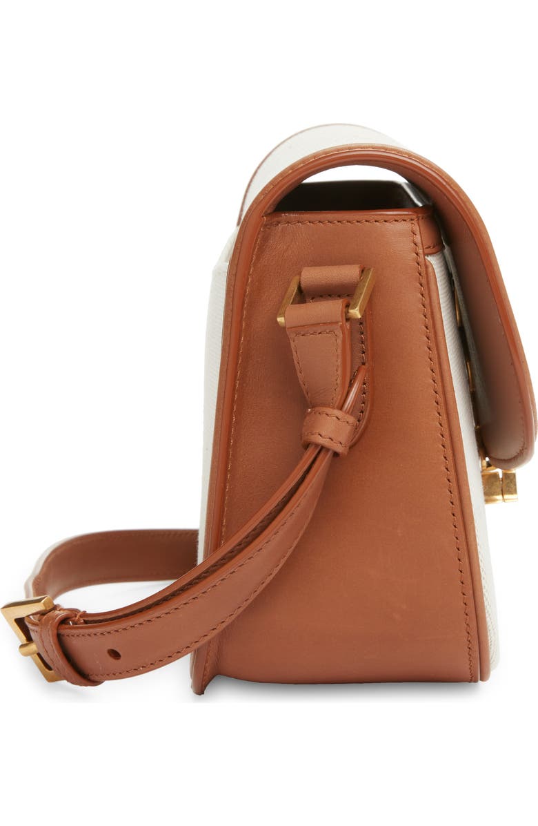 Saint Laurent Small Solferino Canvas Shoulder Bag, Alternate, color, Desert Dust/ Brick