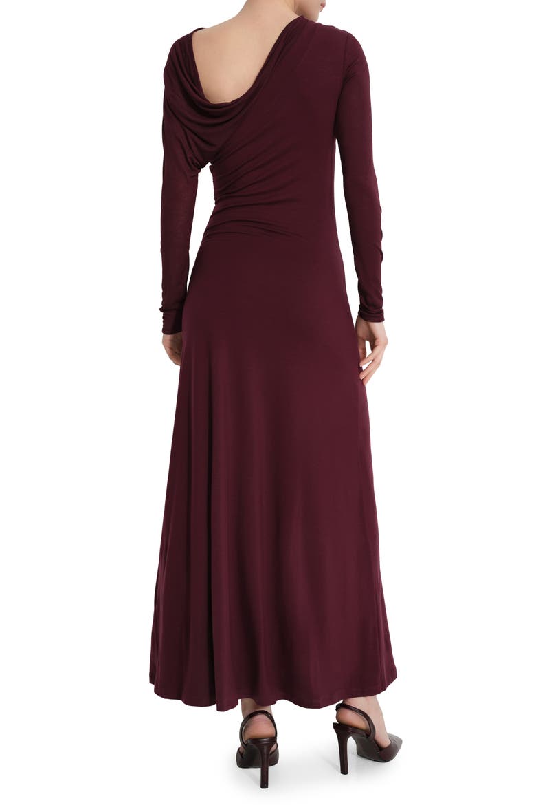 Ambrose Long Sleeve Jersey Maxi Dress, Alternate, color, BURGUNDY