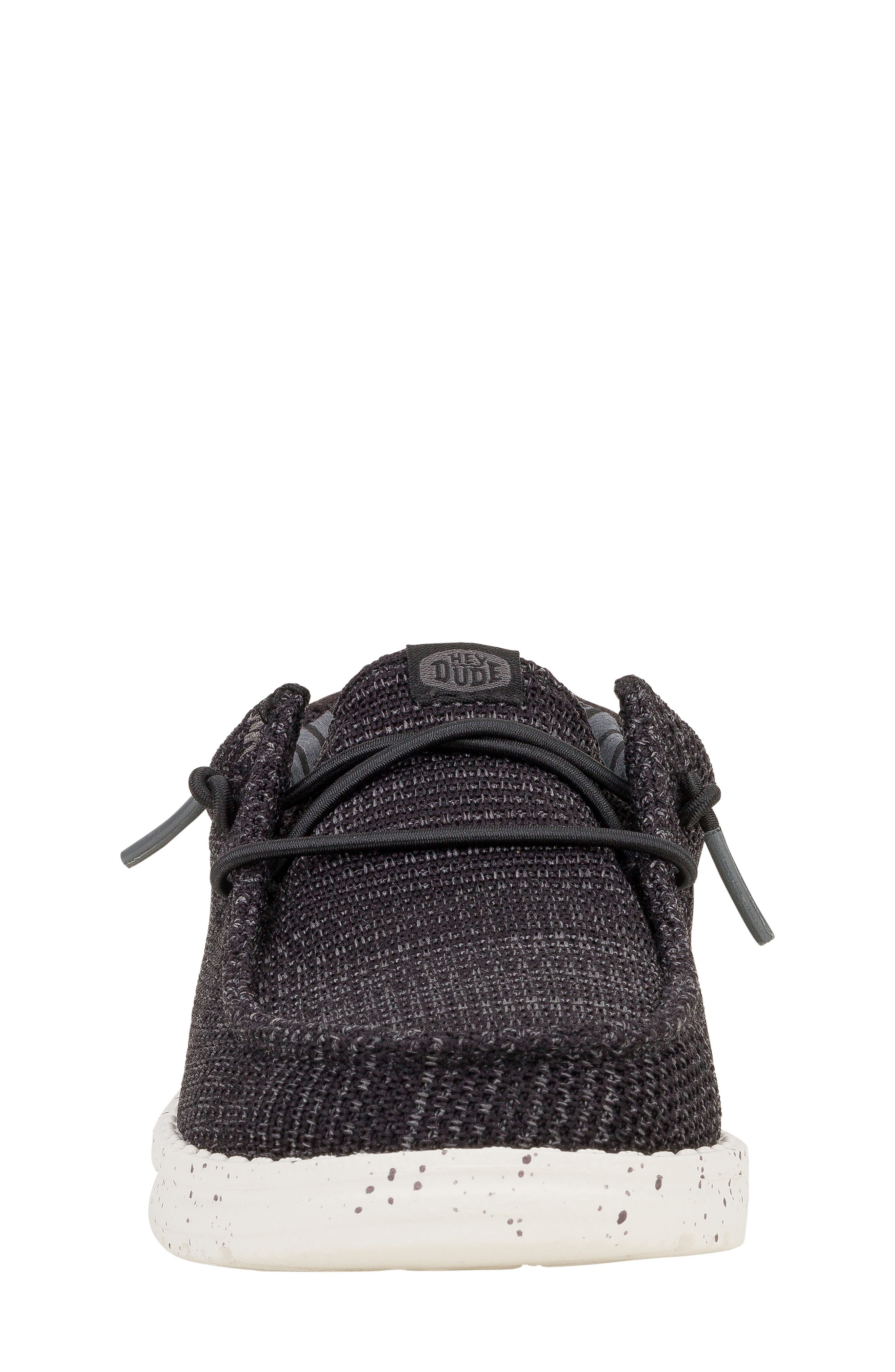 Kids' Wally Y Stretch Sox Slip-On, Alternate, color, BLACK/ WHITE