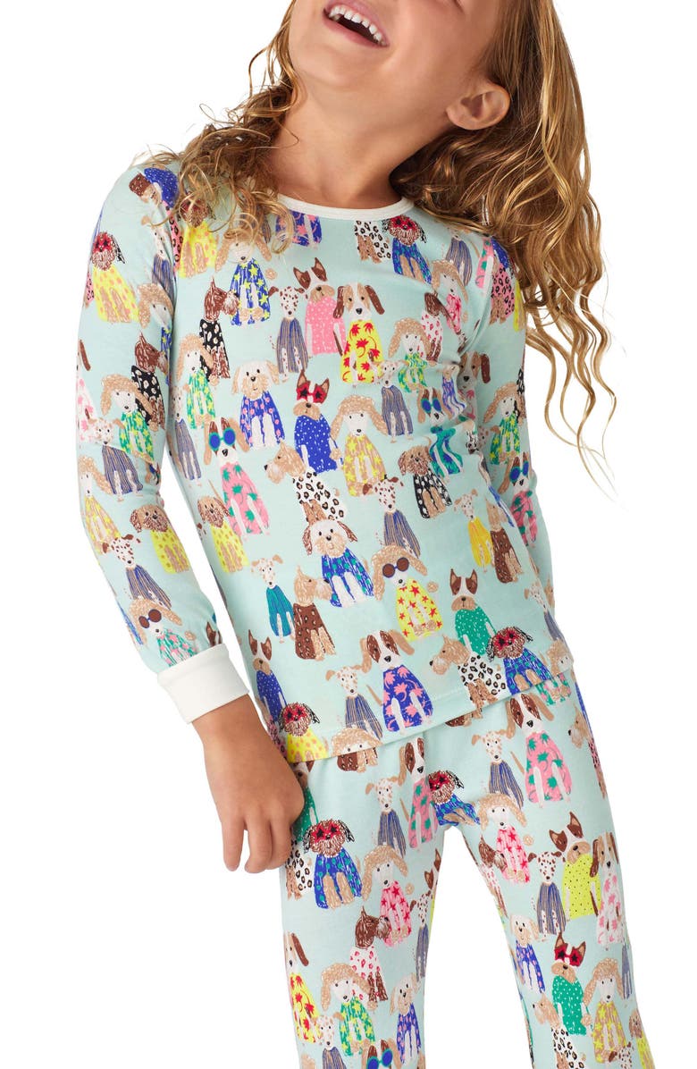 BedHead Pajamas Print Fitted Organic Cotton Two-Piece Pajamas, Alternate, color, 