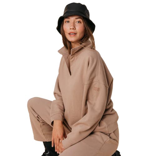 Ocio Organic Cotton Teddy Polo Crew In Brown