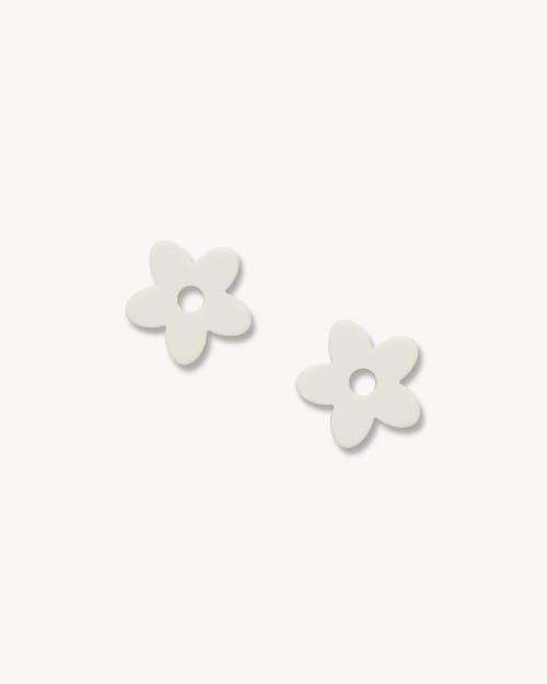 Machete Petite Flower Charms In White Matte