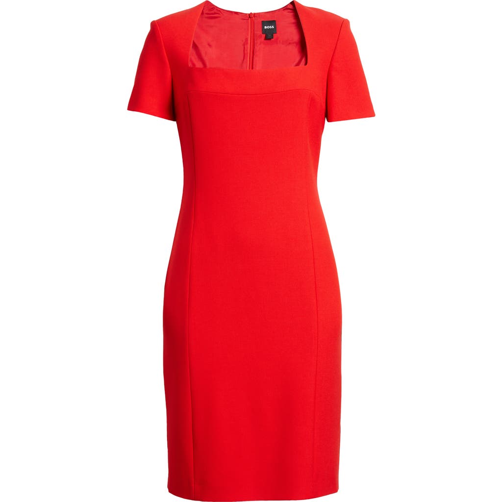 HUGO BOSS BOSS DOMINGANA SHEATH MIDI DRESS
