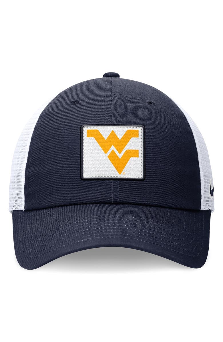 Nike Men's Nike Navy/White West Virginia Mountaineers Primetime Club Trucker Adjustable Hat, Alternate, color, Navy