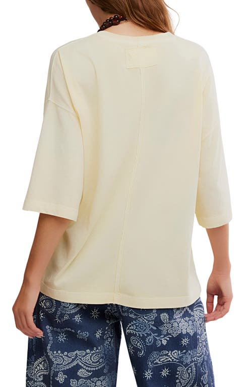 Free People Wtf Perfect Oversize Cotton T-shirt In White
