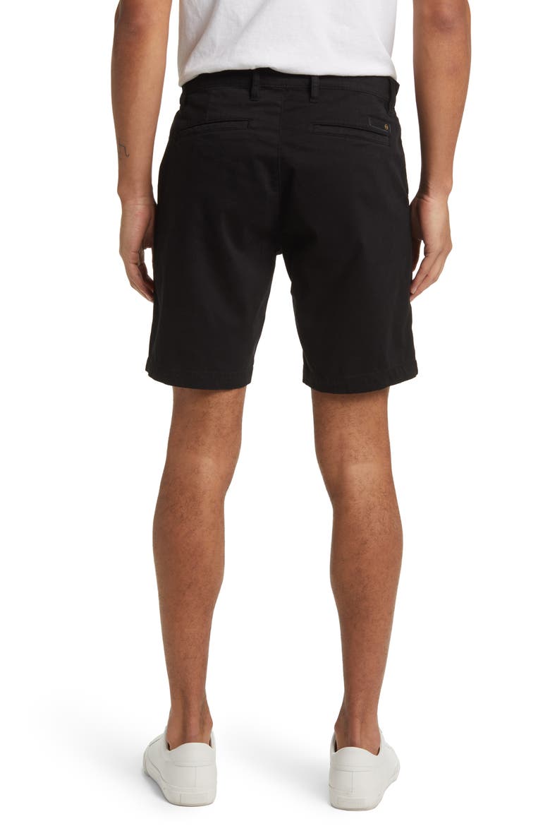 Wanderer 8.5-Inch Stretch Cotton Chino Shorts, Alternate, color, PURE BLACK