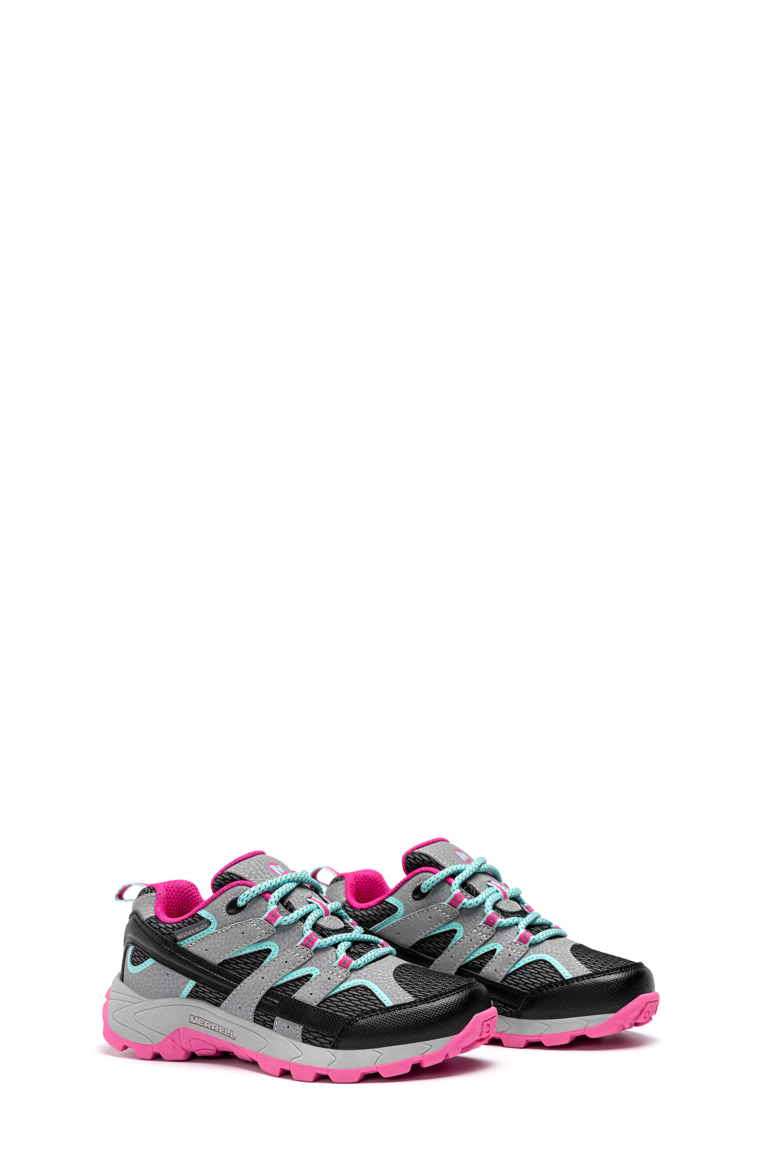 Kids' Moab Sneaker, Alternate, color, GREY/PINK