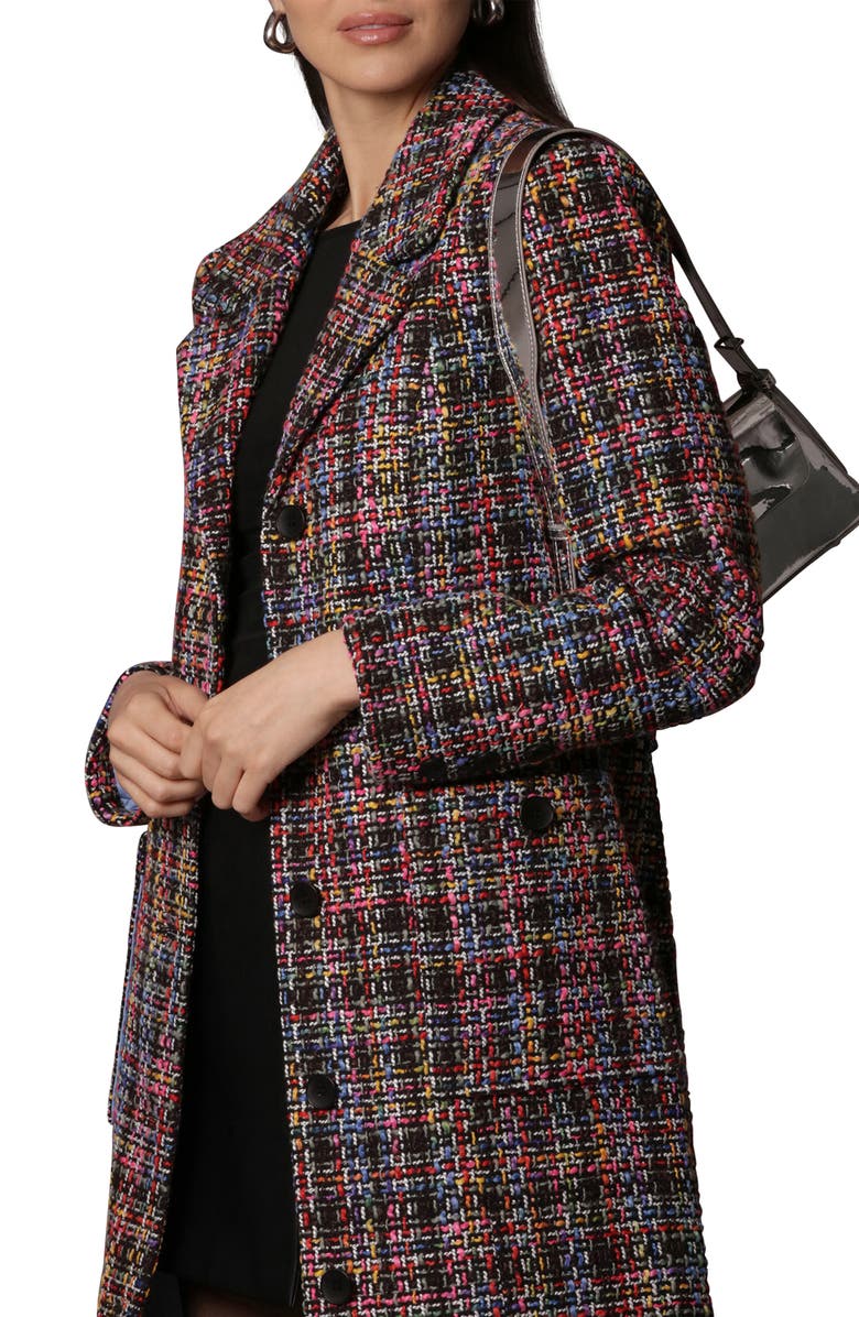 Avec Les Filles Tweed Longline Coat, Alternate, color,